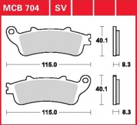 Přední brzdové destičky Honda FJS 400 Silver Wing (NF01), rv. od 06