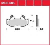 Přední brzdové destičky Honda SCV 110 Lead, rv. od 08