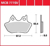 Přední brzdové destičky Harley Davidson FLSTN/I 1450 Softail Deluxe, rv. 05-06