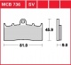 Přední brzdové destičky BMW R 1150 RS (R22), rv. 01-03