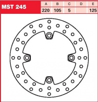 Brzdový kotouč zadní Honda FES 250 Foresight (MF05), rv. 01-05