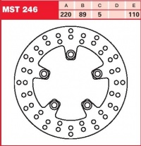 Brzdový kotouč zadní Suzuki GSXR 750 (WVB3), rv. 04-05