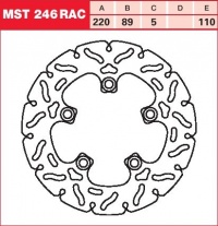 Brzdový kotouč zadní Suzuki GSXR 600 R (WVB2), rv. 04-05