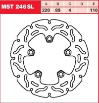 Brzdový kotouč zadní Suzuki TL 1000 S (AG), rv. 97-02