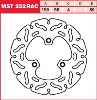 Brzdový kotouč zadní Honda SJ 100 Bali (HF 07), rv. 95-99