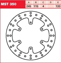 Brzdový kotouč zadní Yamaha YZF 450 4-T (CJ), rv. 03-04