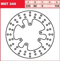 Brzdový kotouč zadní Yamaha XTZ 660 Z, Tenere (3YF/4MD), rv. 91-99