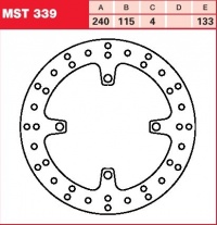 Brzdový kotouč zadní Suzuki RM-Z 250, rv. 04-06