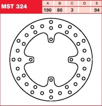 Brzdový kotouč zadní Honda CR 80 R (HE 04), rv. 96-02
