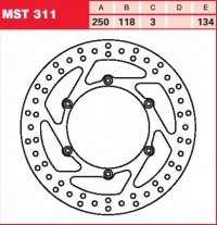 Brzdový kotouč přední Suzuki RMX 250, rv. 89-98