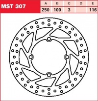 Brzdový kotouč přední Kawasaki KX 250 (KX250M), rv. 03-05