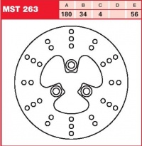 Brzdový kotouč přední Suzuki TR 50 street magic (AH), rv. od 98