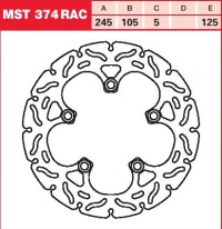 Brzdový kotouč zadní Yamaha MT-03 660 (RM02), rv. od 06