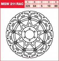 Brzdový kotouč přední Aprilia RSV 1000 Mille (ME), rv. 98-99
