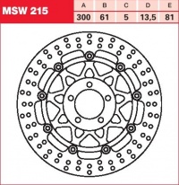 Brzdový kotouč přední Kawasaki ZR 750 Zephyr (ZR750C), rv. 91-99
