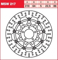 Brzdový kotouč přední Suzuki GSXR 750 W (GR7BB), rv. 92-95