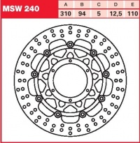 Brzdový kotouč přední Honda CBR 600 RR (PC37), rv. 03-06