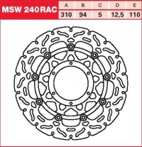 Brzdový kotouč přední Honda CBR 1000 RR (SC57), rv. 04-05