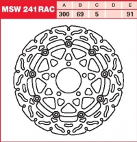 Brzdový kotouč přední Suzuki GSXR 750 (WVB3), rv. 04-05