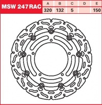 Brzdový kotouč přední Yamaha FZ-1 1000 , Fazer (RN16), rv. od 06