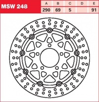 Brzdový kotouč přední Suzuki GSX 750 F (WVAK), rv. od 03