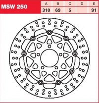 Brzdový kotouč přední Suzuki DL 650 V-Strom WVB1, rv. 04-06