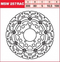 Brzdový kotouč přední Kawasaki ZX-6RR 600 Ninja (ZX600N), rv. 05-06