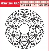 Brzdový kotouč přední Triumph 600 TT (806AD), rv. 00-03