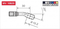 Koncovka brzdové hadice MV 10B20