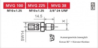 Koncovka brzdové hadice MVG 38, nerez ocel